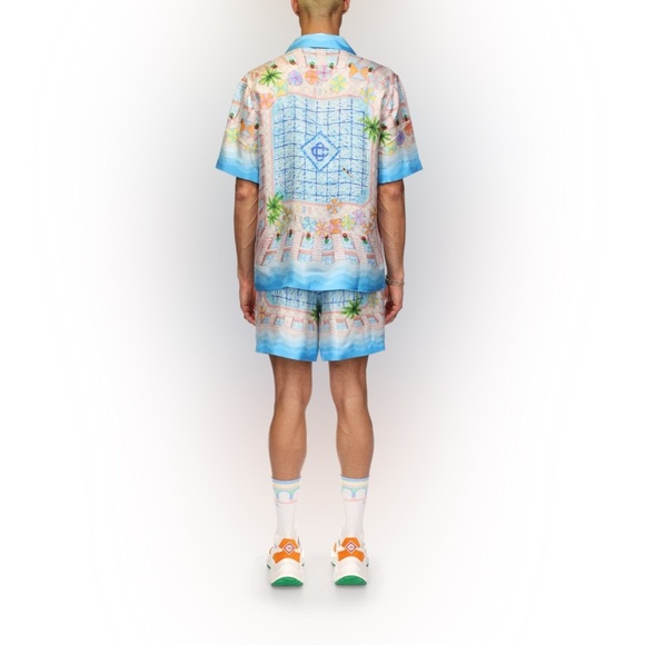 272 NWT Casablanca Le Plongeon Shirt Men Size Large Color Blue - Picture 10 of 10